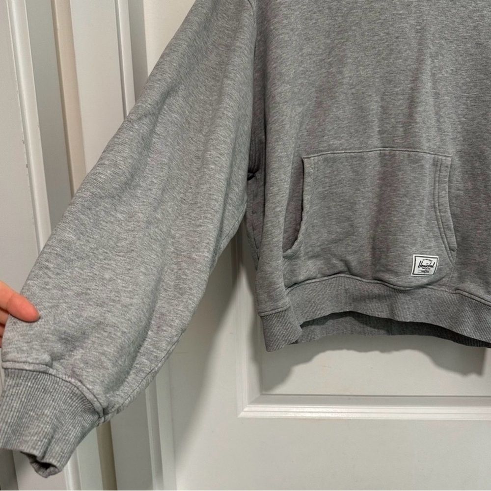 Herschel Supply Co Grey Hoodie Large Classic Pullover Unisex - Picture 12 of 12
